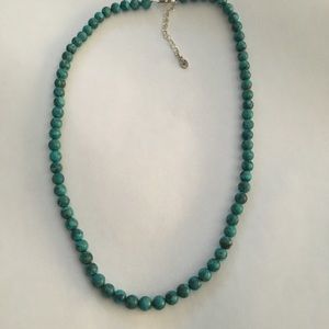 Sterling Turquoise Bead Necklace